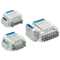 Compact 5-port solenoid valve plug-in JSY1000 / 3000/5000 series JSY3100-5UD