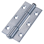 Door wing hinges / conical countersinks / demountable / rolled / 180°, 270° / stainless steel / drum polished / B-1810 / TAKIGEN