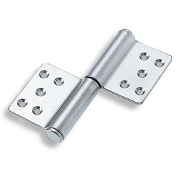 Flag hinges / conical countersunk heads / stainless steel / bright / B-1519 / TAKIGEN B-1519N-3
