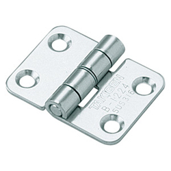 Flat hinges / conical countersinks / rolled / stainless steel, seawater resistant / barrel polished / B-1224 / TAKIGEN