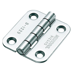 Flat hinges / conical countersinks / rolled / stainless steel, seawater resistant / barrel polished / B-1229 / TAKIGEN