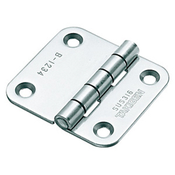 Flat hinges / conical countersinks / asymmetrical / rolled / stainless steel, seawater resistant / barrel polished / B-1234 / TAKIGEN