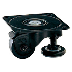 Low Floor Type Swivel Castors for Heavy Weights with Adjuster Foot, Without Stopper K-100HB2-AF