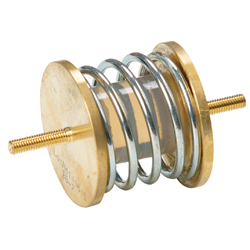 Rubber-metal spring elements / external thread on both sides, brass / silicone, spring steel / BG / TAICA