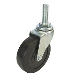 Screw-in Type Conductive Rubber Castors, Steel Hardware, Swivel