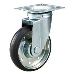 High Tensile Press-Made Rubber Castors with Swivel Hardware HTTJB150