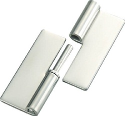 Flat plug-in hinges / unperforated / rolled / stainless steel / mirror polished / TNH / TRUSCO NAKAYAMA