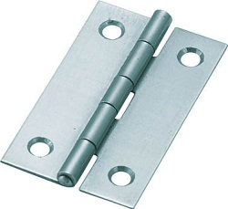 Flat hinges / countersunk tapers / thickness 0.8mm - 1mm / Rolled / stainless steel / Bright, chrome-plated (III-value) / TRUSCO NAKAYAMA 55038UNCR