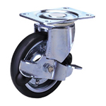 Standard Class 100PRs Truck Type Synthetic Rubber Wheel with Stopper (Packing Castors)