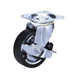 Middle Class, 100HBs, Truck Type, for Heavy Duty, With Roller Bearing, Synthetic Rubber Wheel With Brake