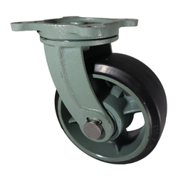 Swivel Wheel with Rubber Wheel for Heavy Loads (HB-g Type) FCD Ductile Hardware HB-G150X50