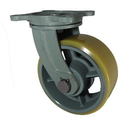 Swivel Wheel with Urethane Wheel for Heavy Loads (UHB-g Type) FCD Ductile Hardware UHB-G200X50