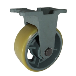 Fixed Wheel with Urethane Wheel for Heavy Loads (UHB-k Type) FCD Ductile Hardware UHB-K250X90