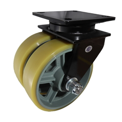 Dual Wheel Castors for Super Heavy Weights, Swivel Wheel (UHBW-g Type / MCW-g Type) MCW-G-300X75