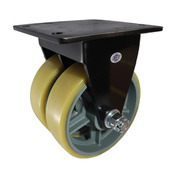 Dual Wheel Castors for Super Heavy Weights, Fixed Wheel (UHBW-k Type / MCW-k Type)