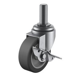 SUS-ST-S Type Swivel Wheel Screw-in Type (with Stopper) SUS-ST-65NS-M12X35