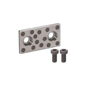 Slide plates / steel / solid lubricant / 10 mm / with screws