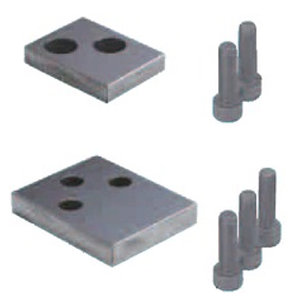 Thrust plates for guide blocks / rectangular / number of holes selectable