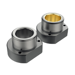 Guide bushes / flange on one side / material selectable / solid lubricant, grease nipple / short version / ~ISO 9448-4