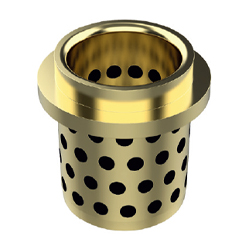 Guide bushes for large tools / with collar / bronze / solid lubricant / ~DIN 9834 DGBWF32