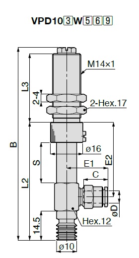 Vacuum Pad Multistage Bellows Type VPD Barb Fitting Type 