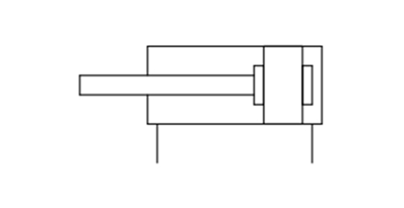 JIS symbol for stainless steel cylinder CJ5 / S series (Double movement / single rod / rubber cushion)