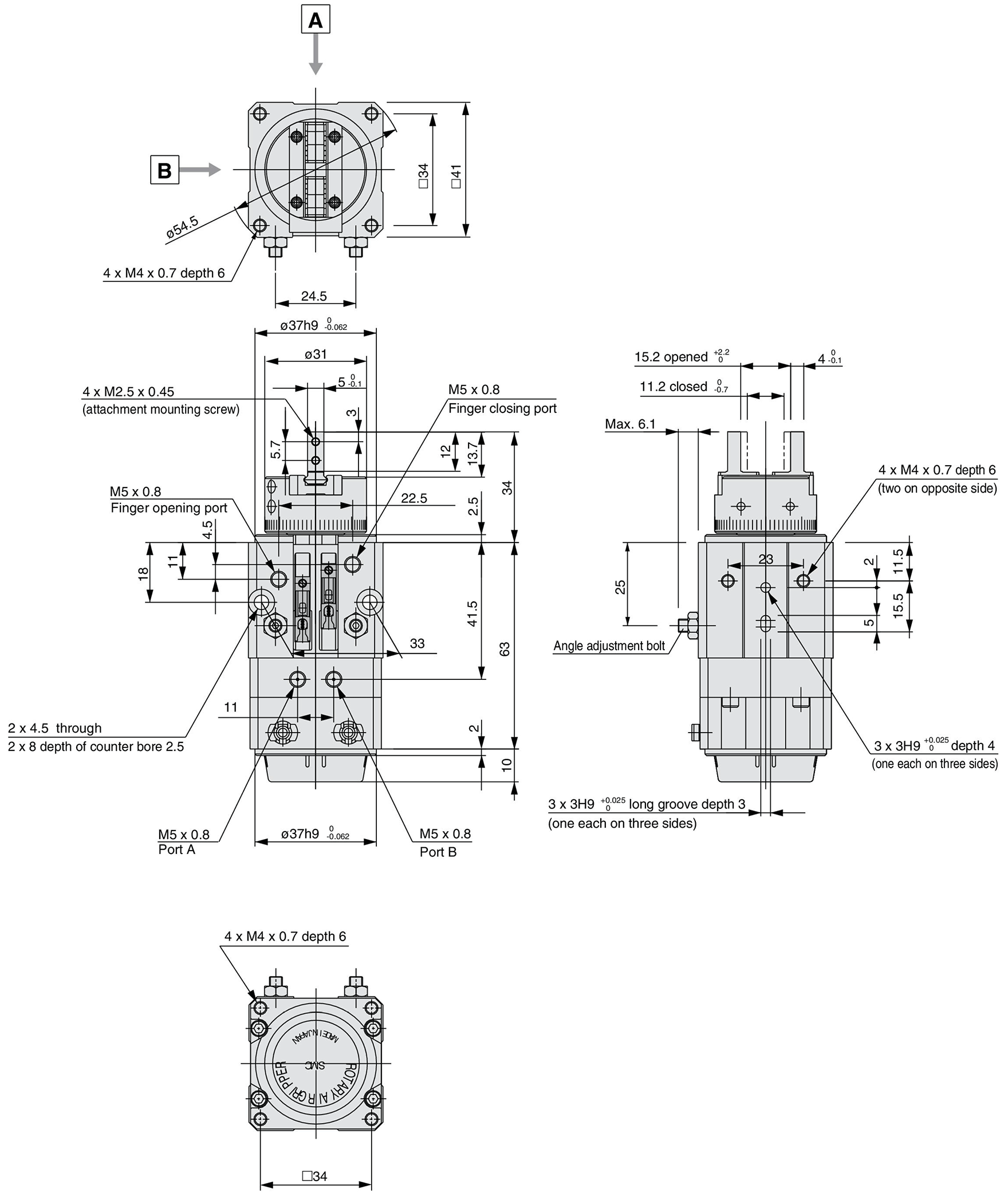 MRHQ10 external dimensional drawing