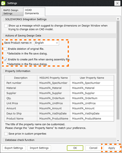 Enable to create part file when saving assembly file